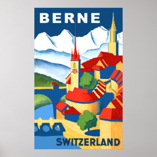 Berne, Switzerland travel poster