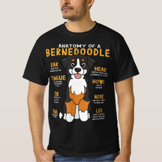 Bernedoodle Anatomy Funny Dog Mom Dad Cute Gift T-Shirt