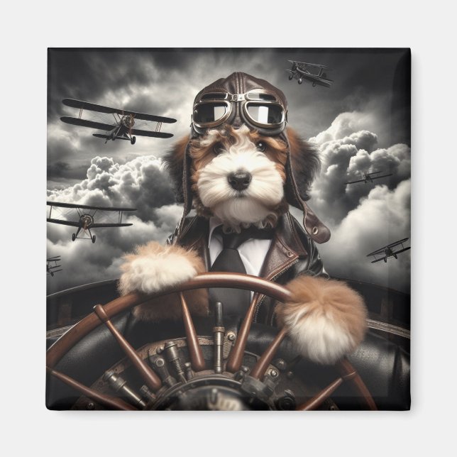 Bernedoodle Aviator Magnet (Front)