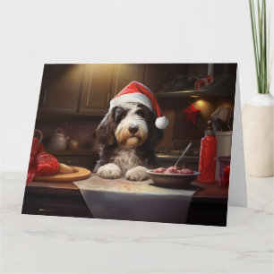 Bernedoodle Christmas Cookies Festive Holiday Card