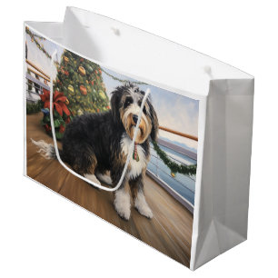 Bernedoodle Christmas Cruise: Pawsome Holiday  Large Gift Bag