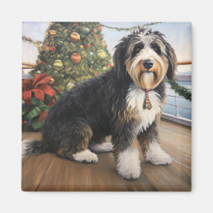 Bernedoodle Christmas Cruise: Pawsome Holiday Magnet