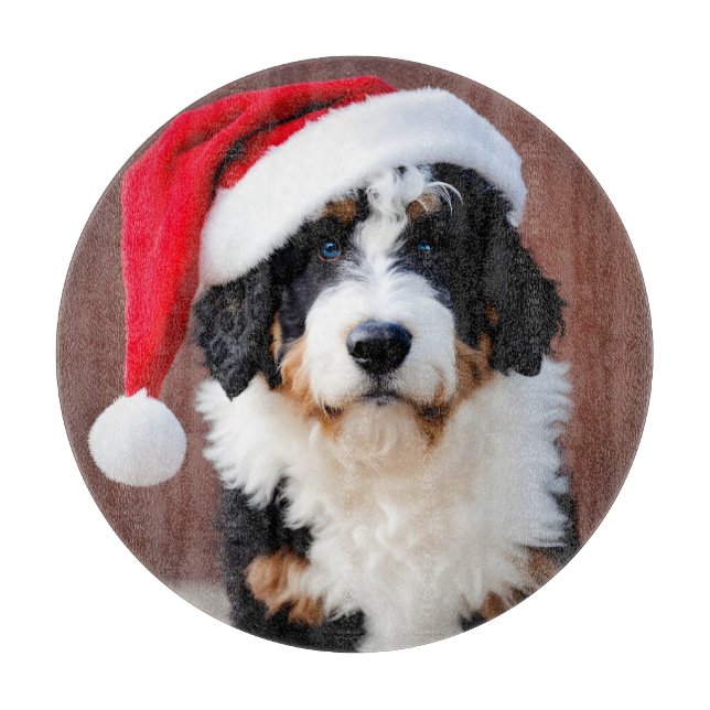 Bernedoodle Christmas Cutting Board (Front)