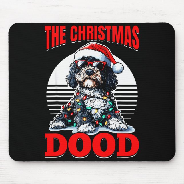 Bernedoodle Christmas Dog Breed The Christmas Dood Mouse Pad (Front)
