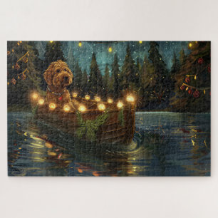 Bernedoodle Christmas Festive Voyage Jigsaw Puzzle
