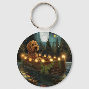 Bernedoodle Christmas Festive Voyage Key Ring
