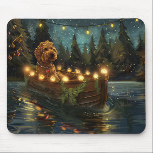 Bernedoodle Christmas Festive Voyage Mouse Pad