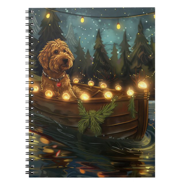 Bernedoodle Christmas Festive Voyage Notebook (Front)