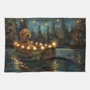 Bernedoodle Christmas Festive Voyage Tea Towel