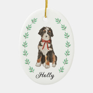 Bernedoodle Christmas Ornament