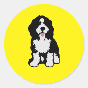 Bernedoodle Classic Round Sticker