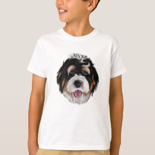 Bernedoodle Dog Face T-Shirt
