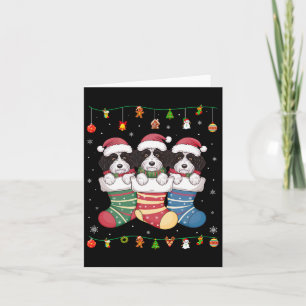 Bernedoodle Dog In Christmas Men Women Kids Xmas P Card