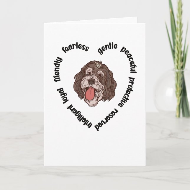 Bernedoodle Dog Lover Bernedoodle Mum Dog Dad Card (Front)
