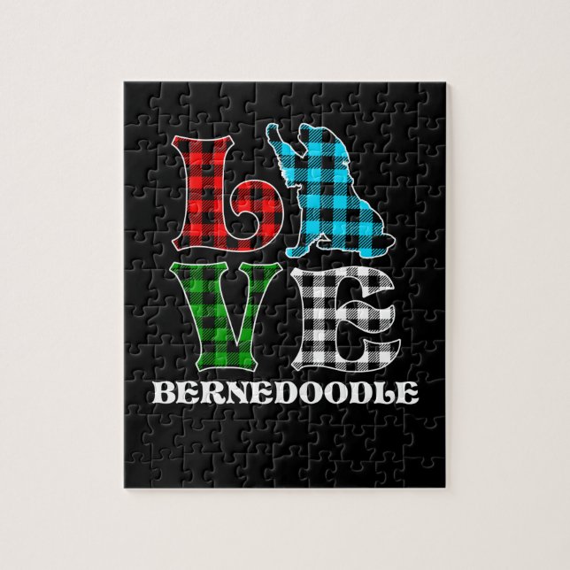 Bernedoodle Dog Lover Jigsaw Puzzle (Vertical)