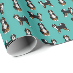 Bernedoodle Dog  Wrapping Paper