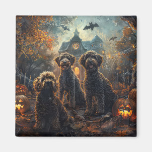 Bernedoodle Halloween Night Doggy Delight Magnet