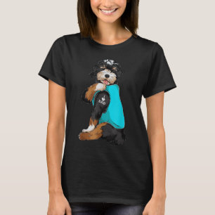 Bernedoodle I Love Dad Tattoo Apparel, Dog Dad Gif T-Shirt