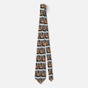 Bernedoodle on a Paddle: A Scenic Adventure Tie