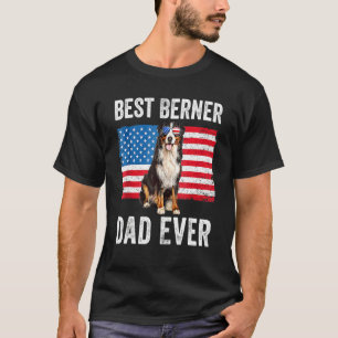 Berner Dad American Flag Dog Owner Bernese Mounta T-Shirt