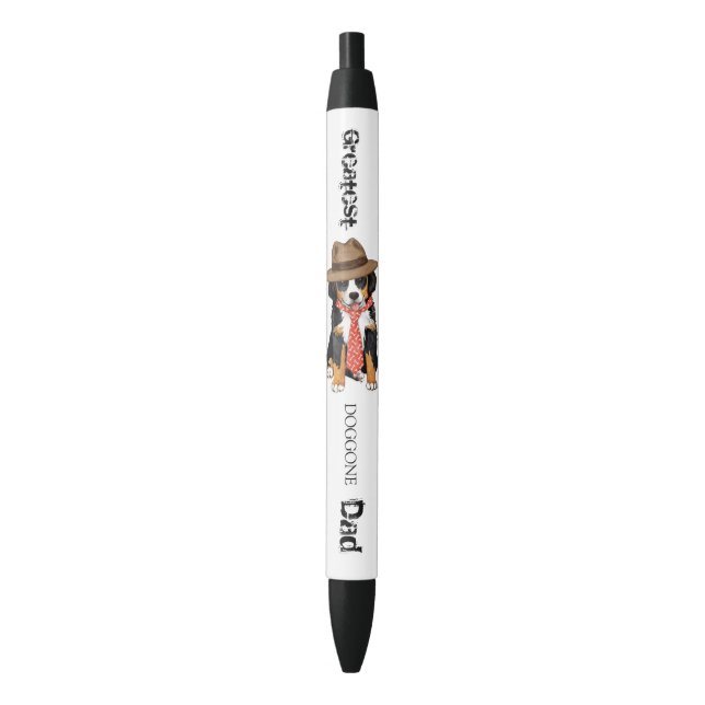 Berner Dad Black Ink Pen (Front Vertical)
