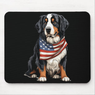 Berner Us Flag Bernese Mountain Dog Owner Mom Dad  Mouse Pad