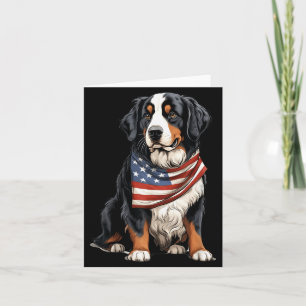 Berner Us Flag Bernese Mountain Dog Owner Mum Dad  Card