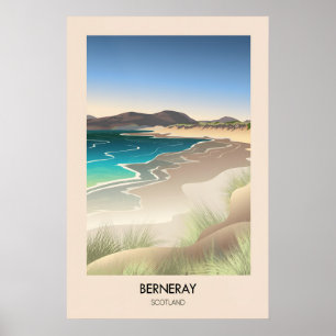 Berneray Scotland Travel Poster