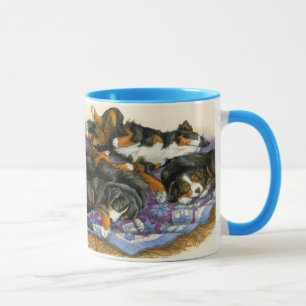 Berners on a Quilt Mug