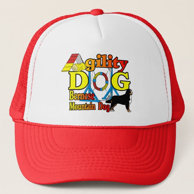Bernese Agility Gifts Trucker Hat (Front)