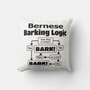 Bernese Barking Logic Cushion