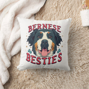 Bernese Besties - Friendship with Bernese Mountain Cushion