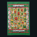 Bernese Countdown Christmas Advent Calendar Dog  Tea Towel<br><div class="desc">Bernese Countdown Christmas Advent Calendar Dog kitchen towel features a watercolor of a Bernese Mountain with a Christmas hat and a red scarf with dots. Funny design for Dog Lovers!</div>