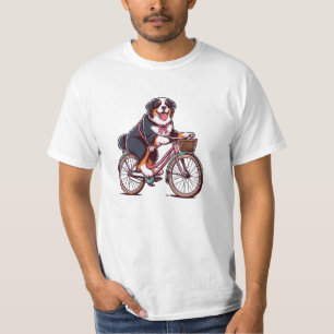 Bernese Dog Biker, Bernese cruiser bike adventure T-Shirt
