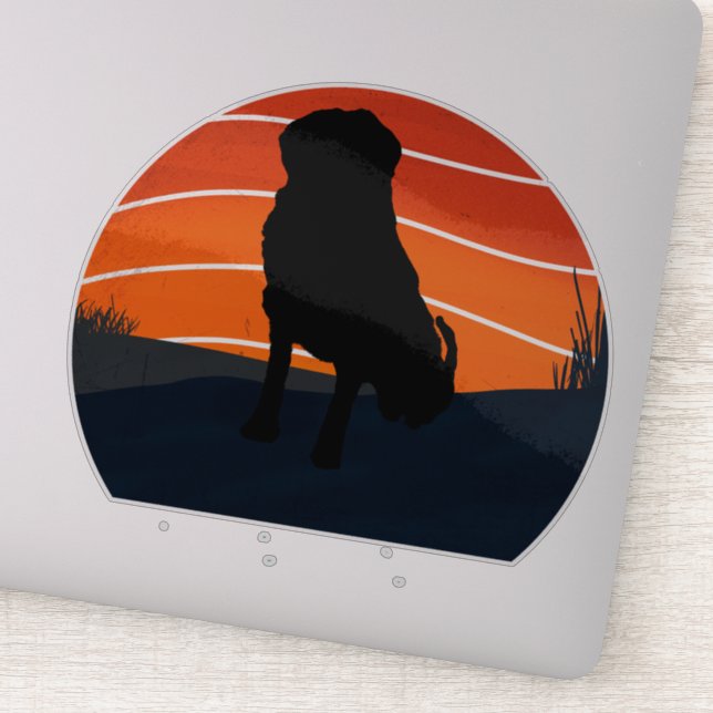 Bernese dog mountain swiss big retro sticker (Detail)