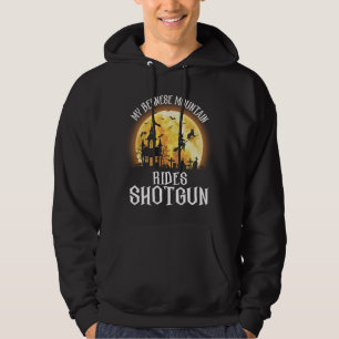 Bernese Dog Rides Shotgun, Halloween Spooky Dog Hoodie