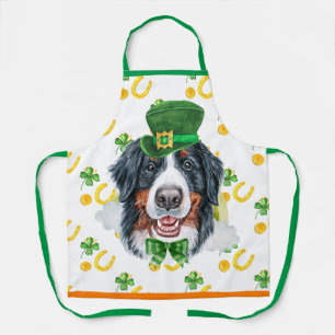 Bernese Holiday Home Decor St Patrick's Day Dog Apron
