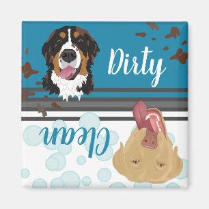 Bernese / Lab- Dirty/Clean Dog Dishwasher Magnet