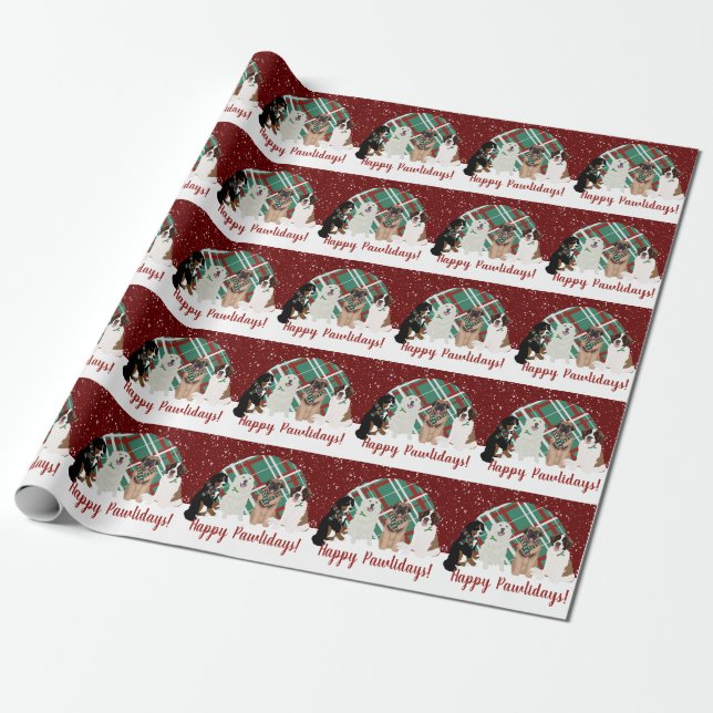 Bernese Leonberger Great Pyrenees St Bernard Wrapping Paper (Unrolled)