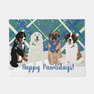 Bernese Leonberger Pyrenees St Bernard Christmas Doormat