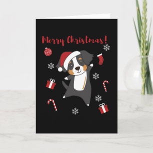 Bernese Merry Christmas Happy Christmas Dogs Card