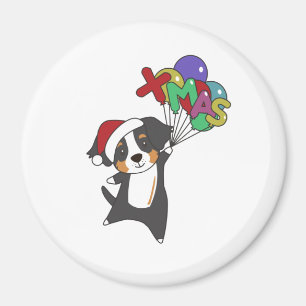 Bernese Merry Christmas Happy Christmas Dogs Magnet