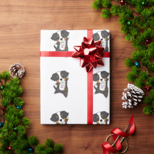 Bernese Merry Christmas Happy Christmas Dogs Wrapping Paper