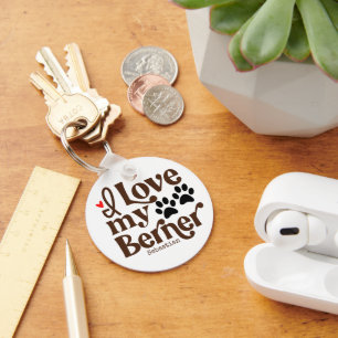 Bernese Miuntain Dog Lover Photo Key Ring