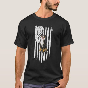 Bernese Mountain American Flag Patriotic Dog 4th O T-Shirt
