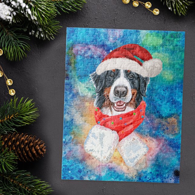 Bernese Mountain Breed Dog Christmas Jigsaw Puzzle (Creator Uploaded)