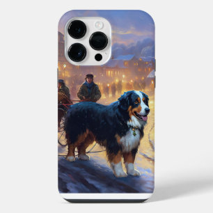 Bernese Mountain Christmas Festive Season iPhone 14 Pro Max Case