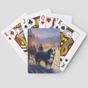 Bernese Mountain Christmas Festive Season Playing Cards