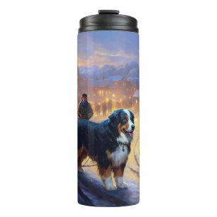 Bernese Mountain Christmas Festive Season Thermal Tumbler
