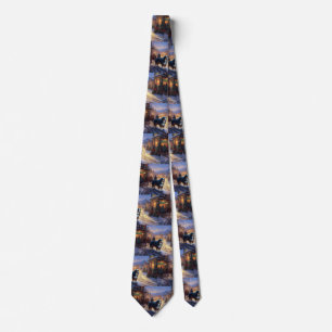 Bernese Mountain Christmas Festive Season Tie